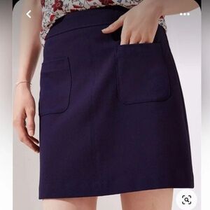 LOFT Navy Mini Skirt